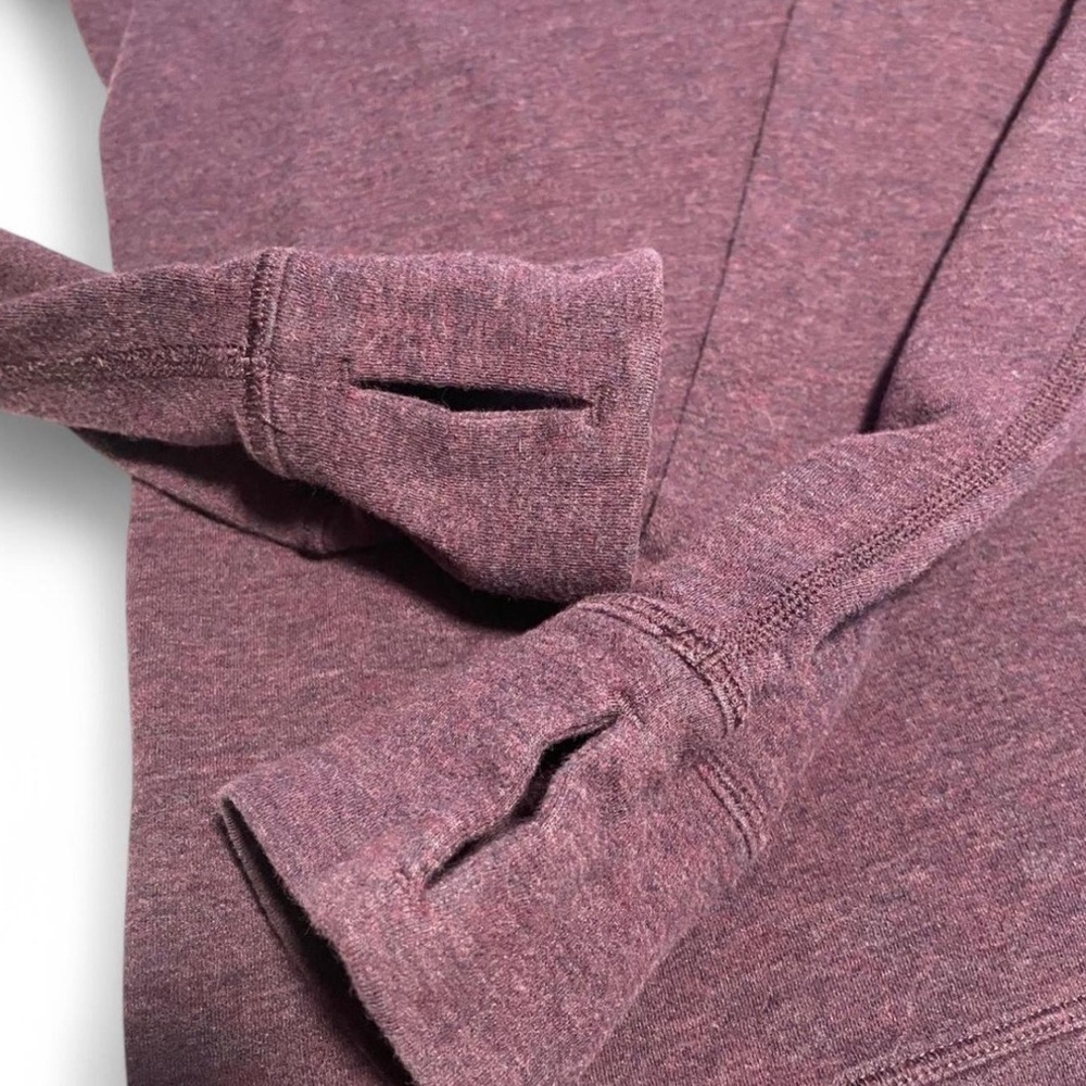 Lululemon Women's 10 Double Up Reversible Turtleneck Sweatshirt Burgundy Stripe - Picture 5 of 8